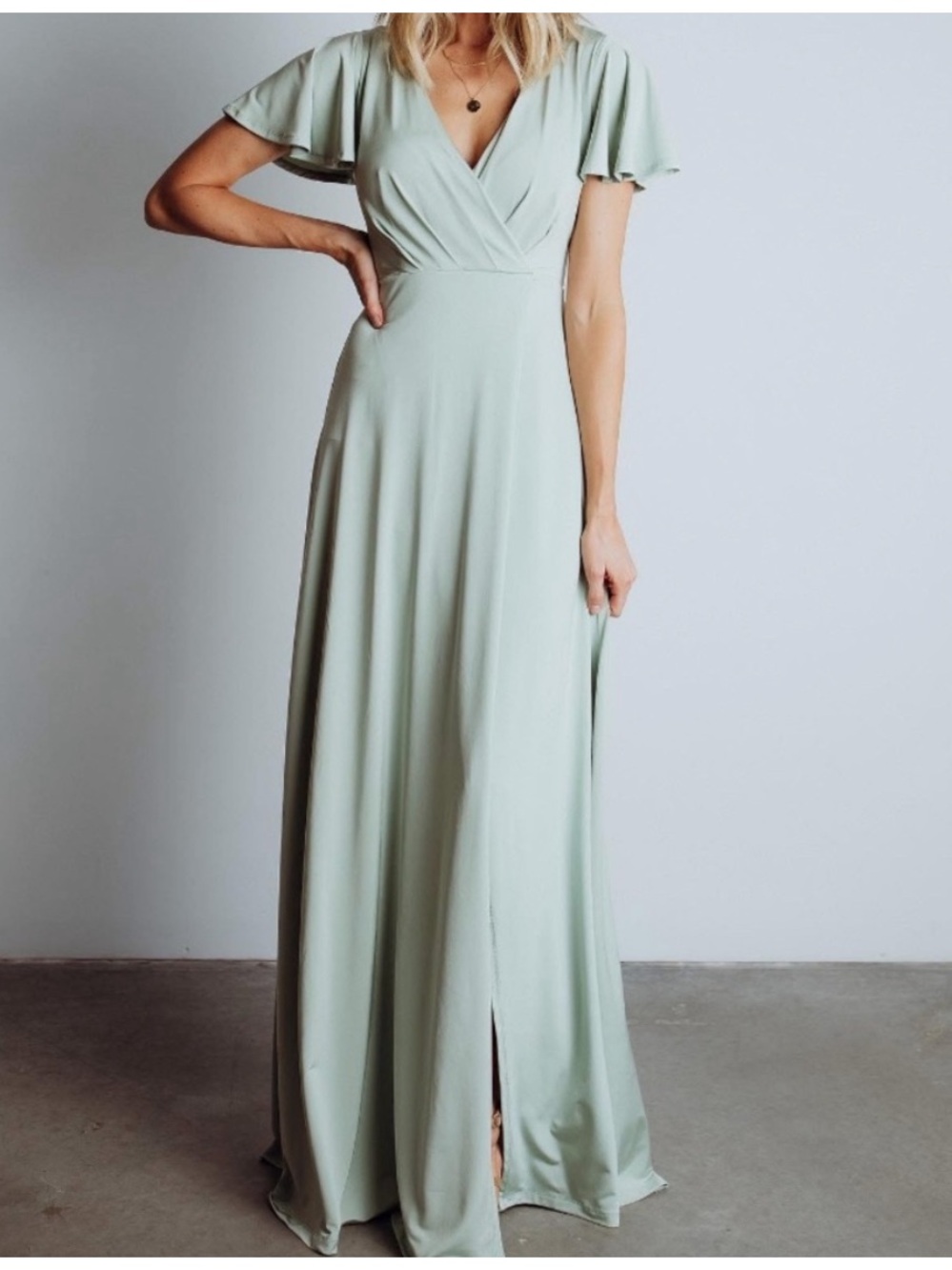 Baltic Born sage green maxi